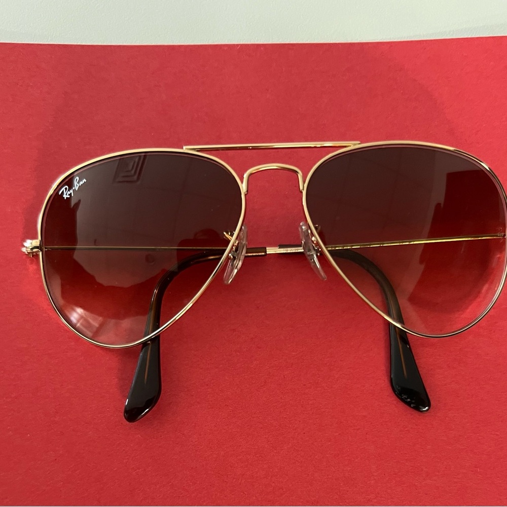 Ray-Ban Gold/Brown Aviator Sunglasses